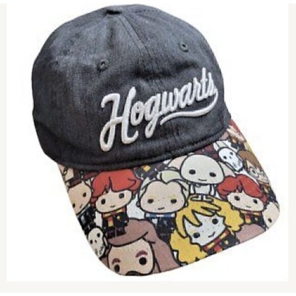 Harry Potter Hogwarts Logo Hat Strap Back Adjustable Cap Adult Unisex - Picture 1 of 9